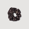 Chouchou Patterned Scrunchie Brown / White