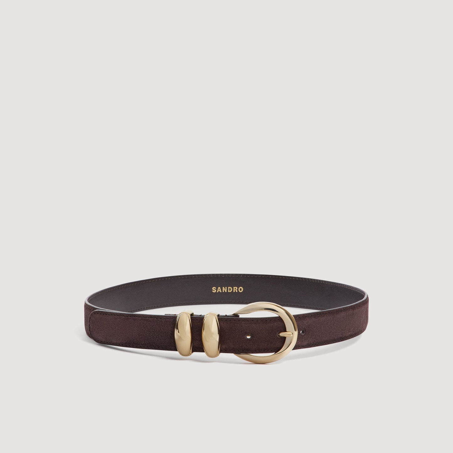 Ornella Belt Suede Leather Belt Brown