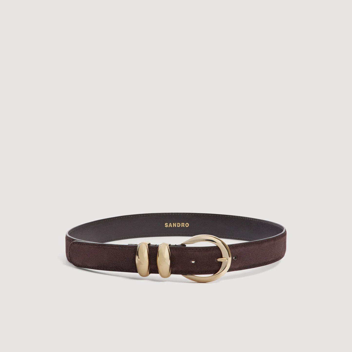 Ornella Belt Suede Leather Belt Brown