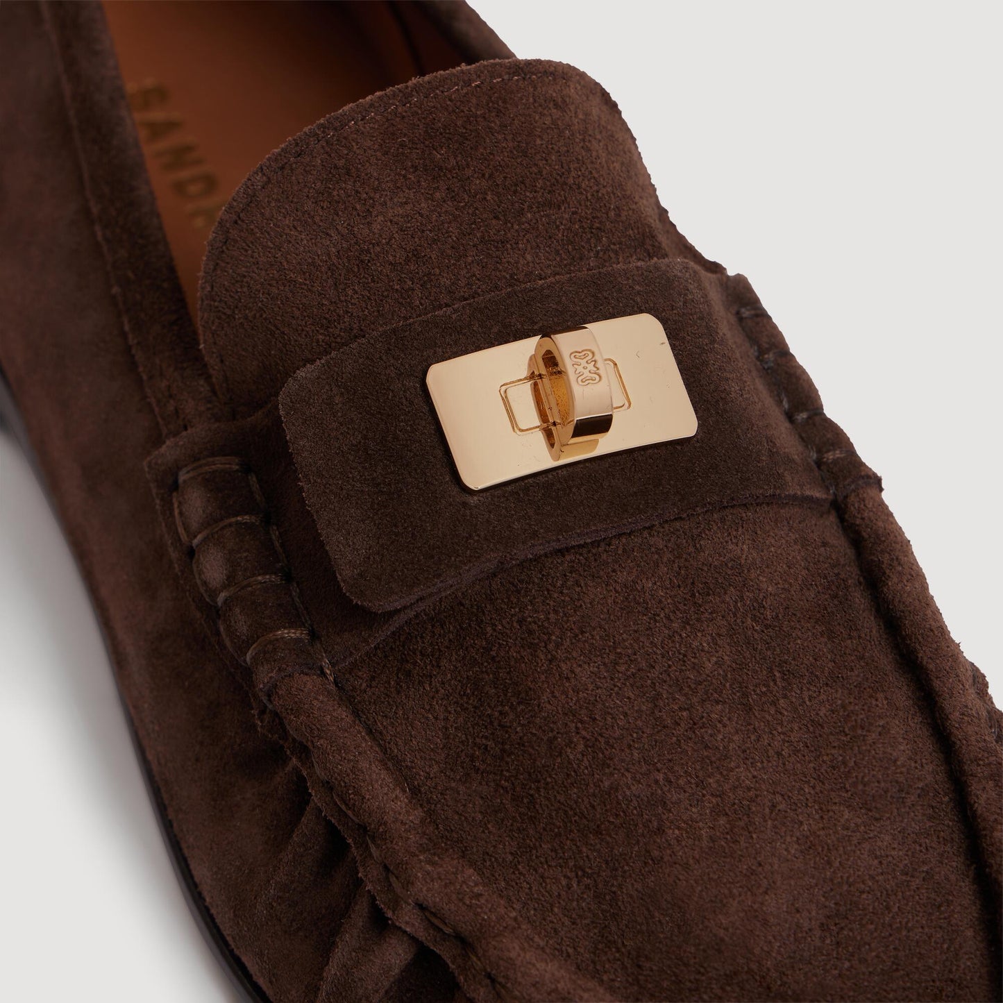 Antoine Suede loafers with clasp Brown
