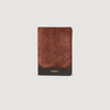 Jet-Lag Leather And Suede Passport Case Mahogany