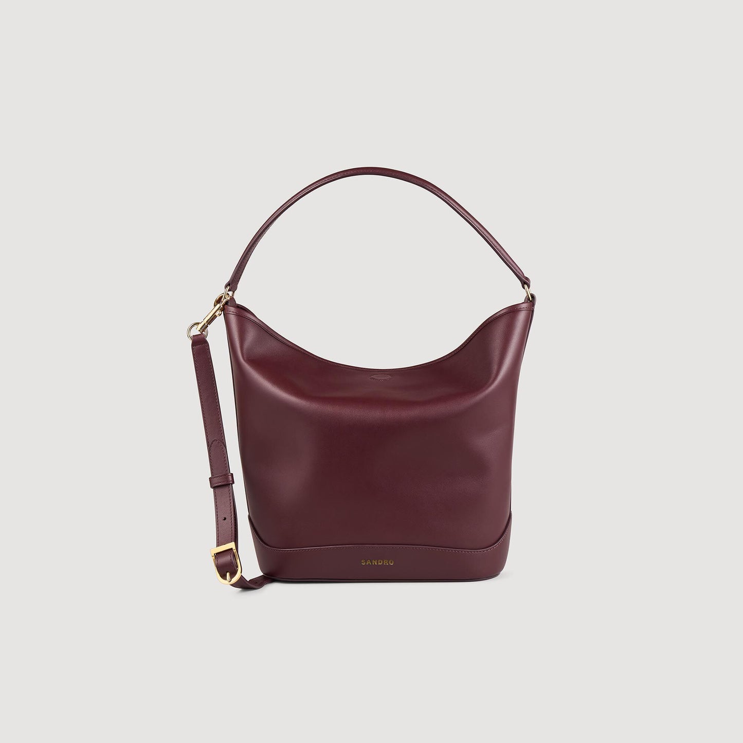 Leather Bucket Bag Tangoso Bordeaux