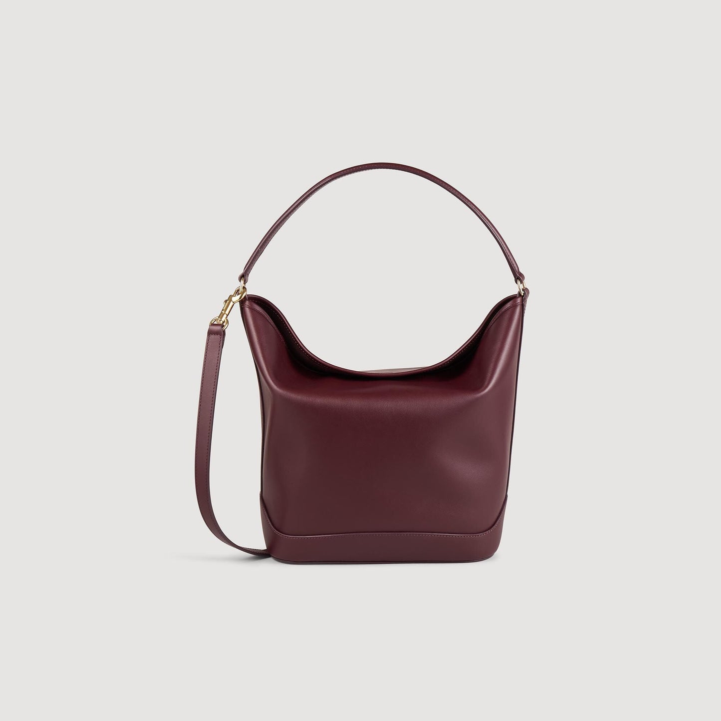 Leather Bucket Bag Tangoso Bordeaux