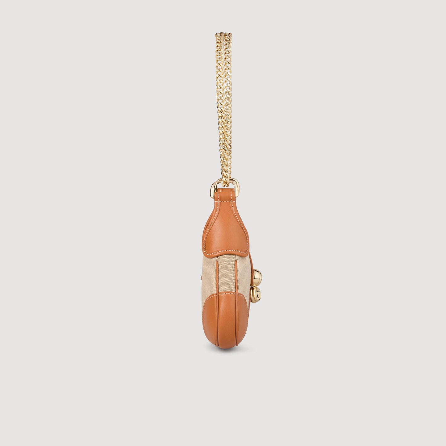 Janet Canvas And Leather Bag Beige