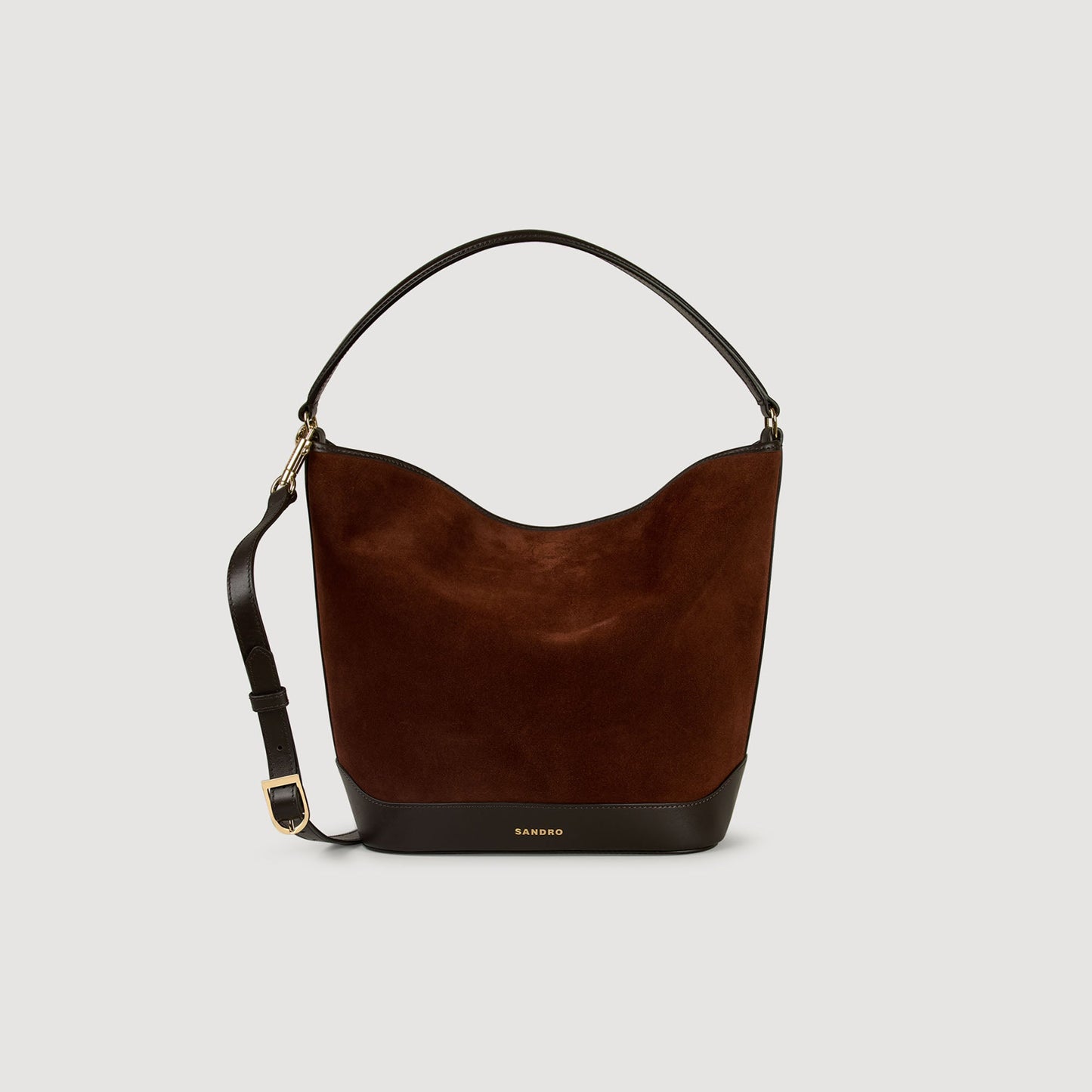 Tangoso Suede And Leather Bag Tangoso Mahogany
