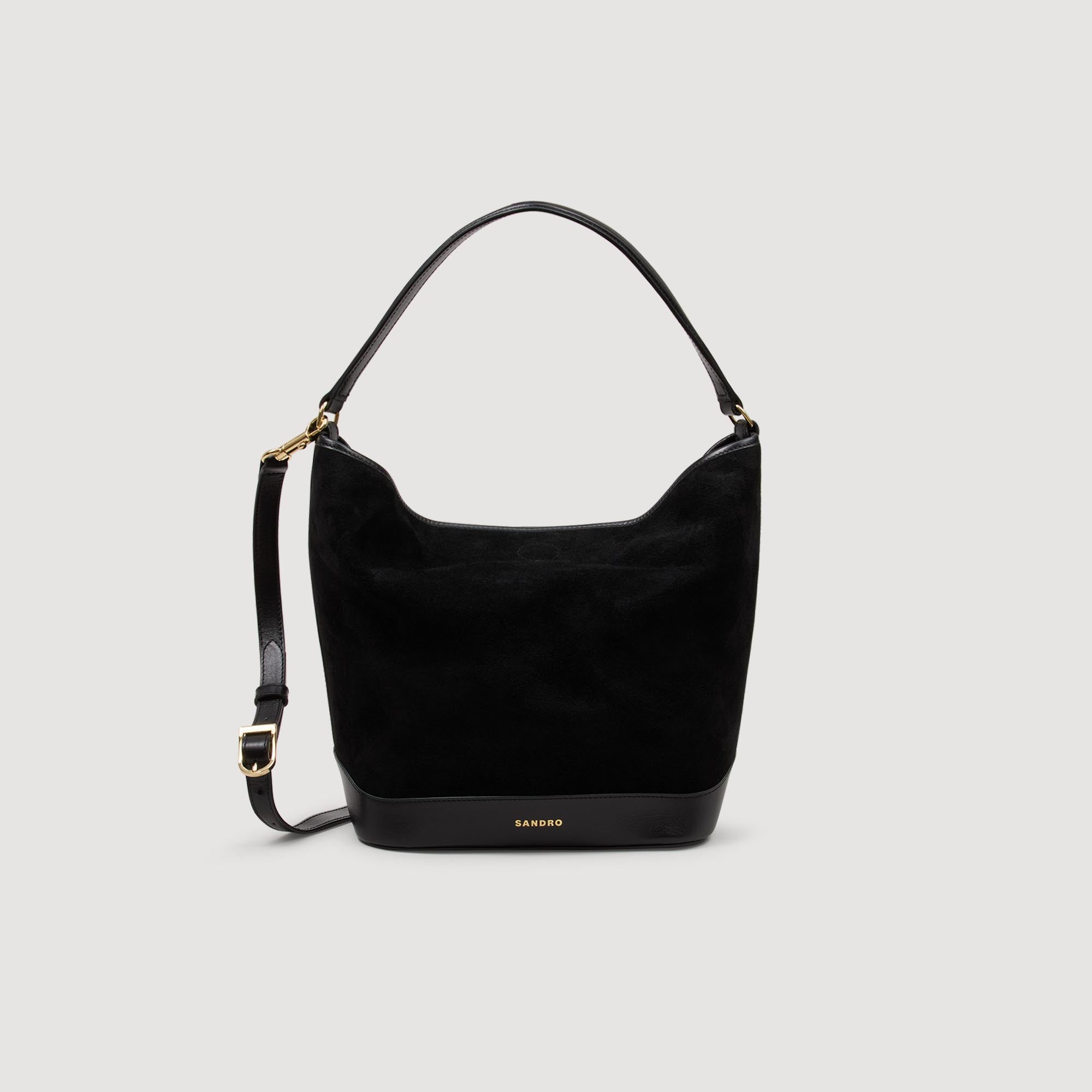 Tangoso Soft Suede Shopping Bag Black