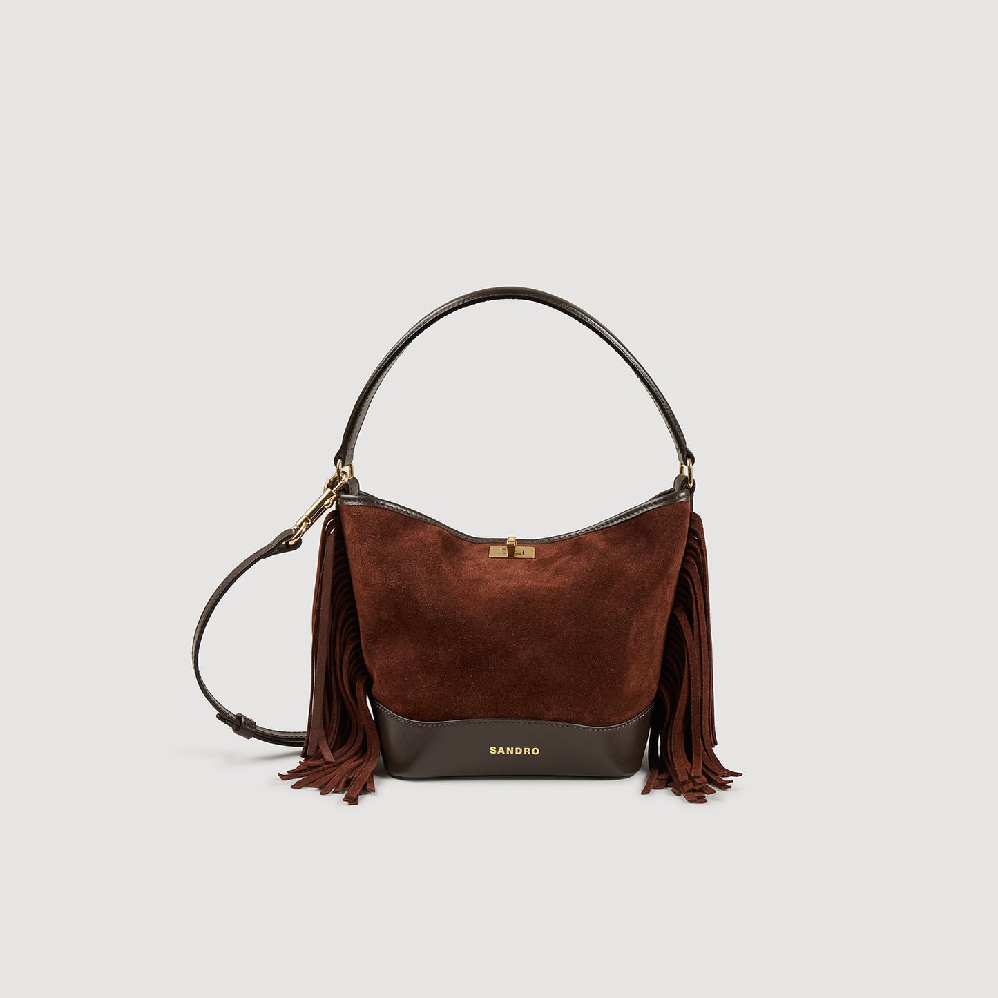 Mini Tangoso Fringes Fringed Suede Tangoso Bag Mahogany