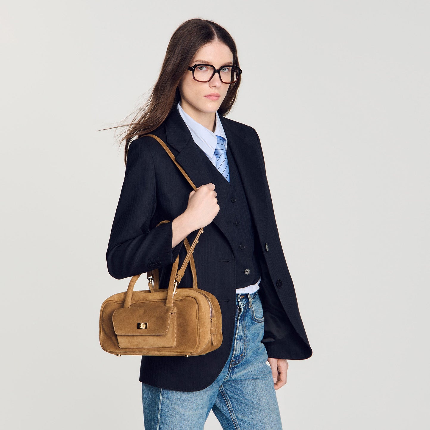 Ezmehralda EZMEHRALDA suede bag Beige