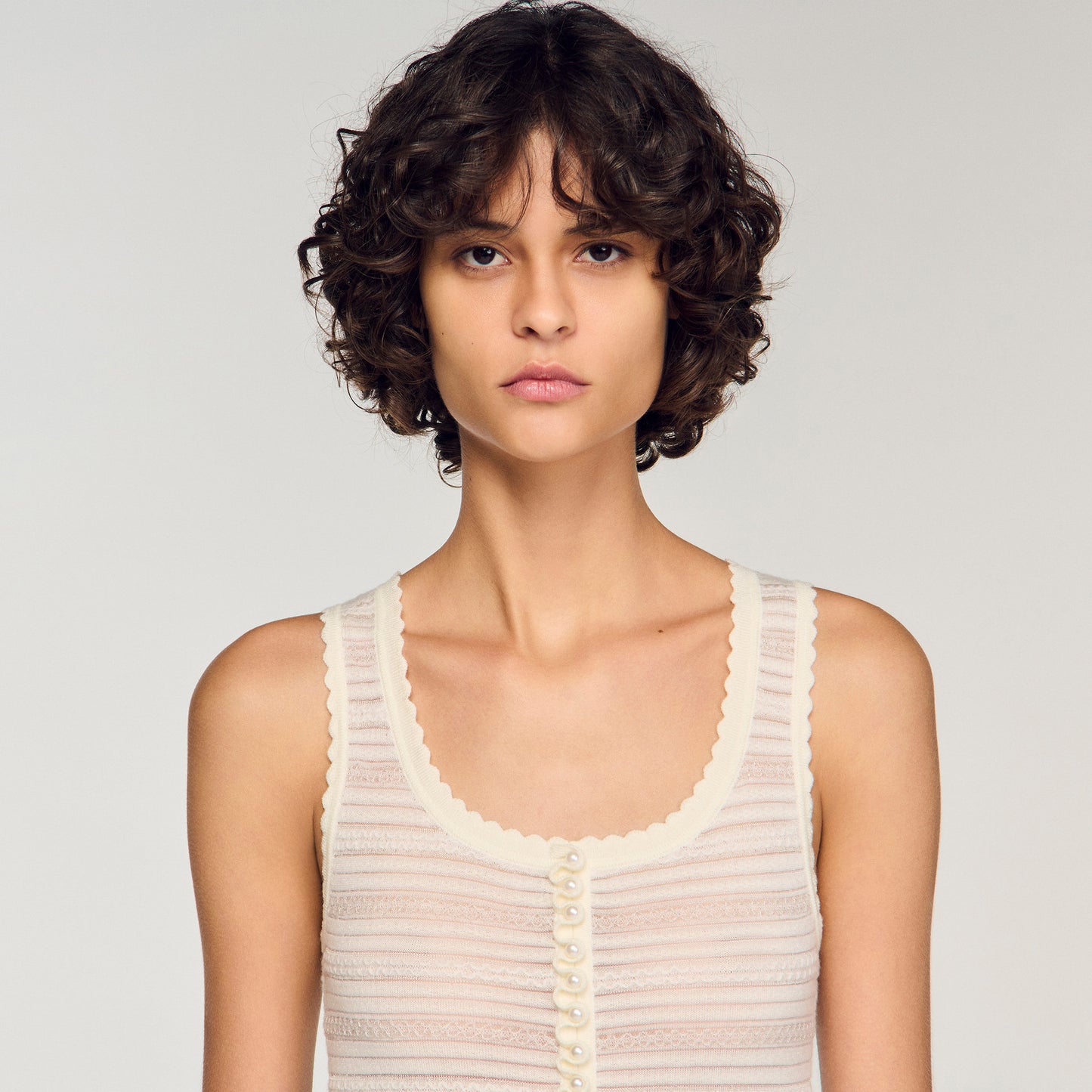 Zandaya Knit Bodysuit Ecru