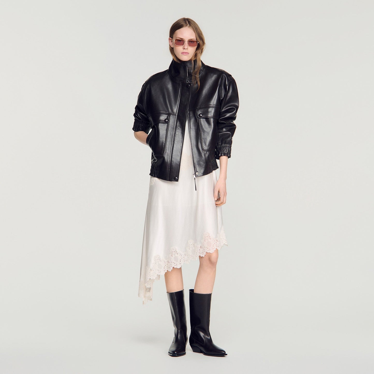 Mickael Structured Jacket Black Brown