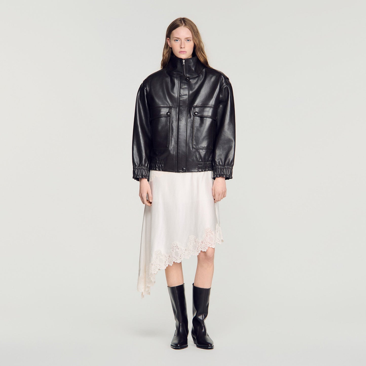 Mickael Structured Jacket Black Brown
