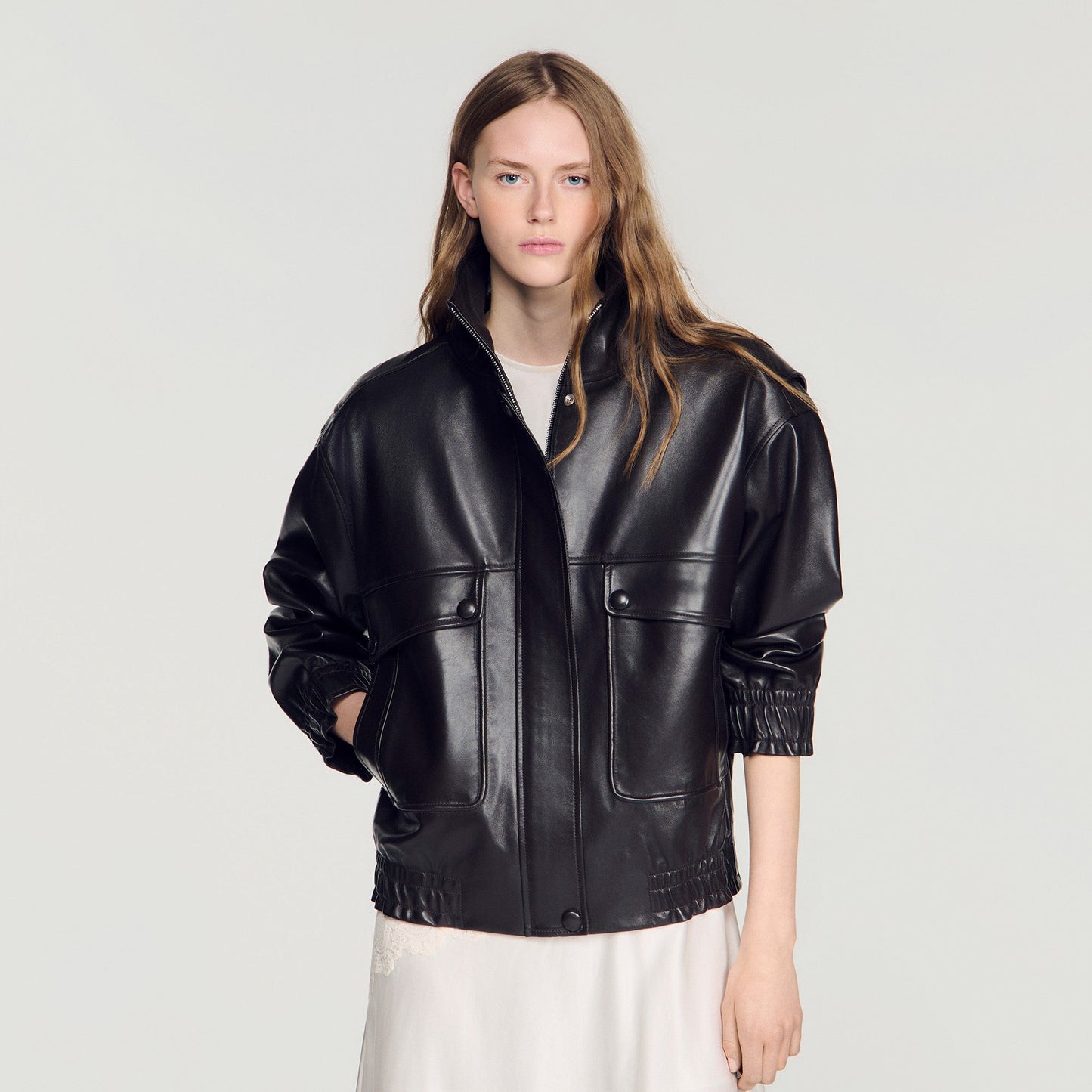 Mickael Structured Jacket Black Brown