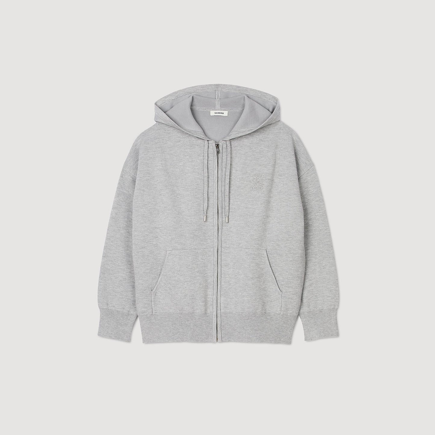 Oversized Zip Sweatshirt Grey