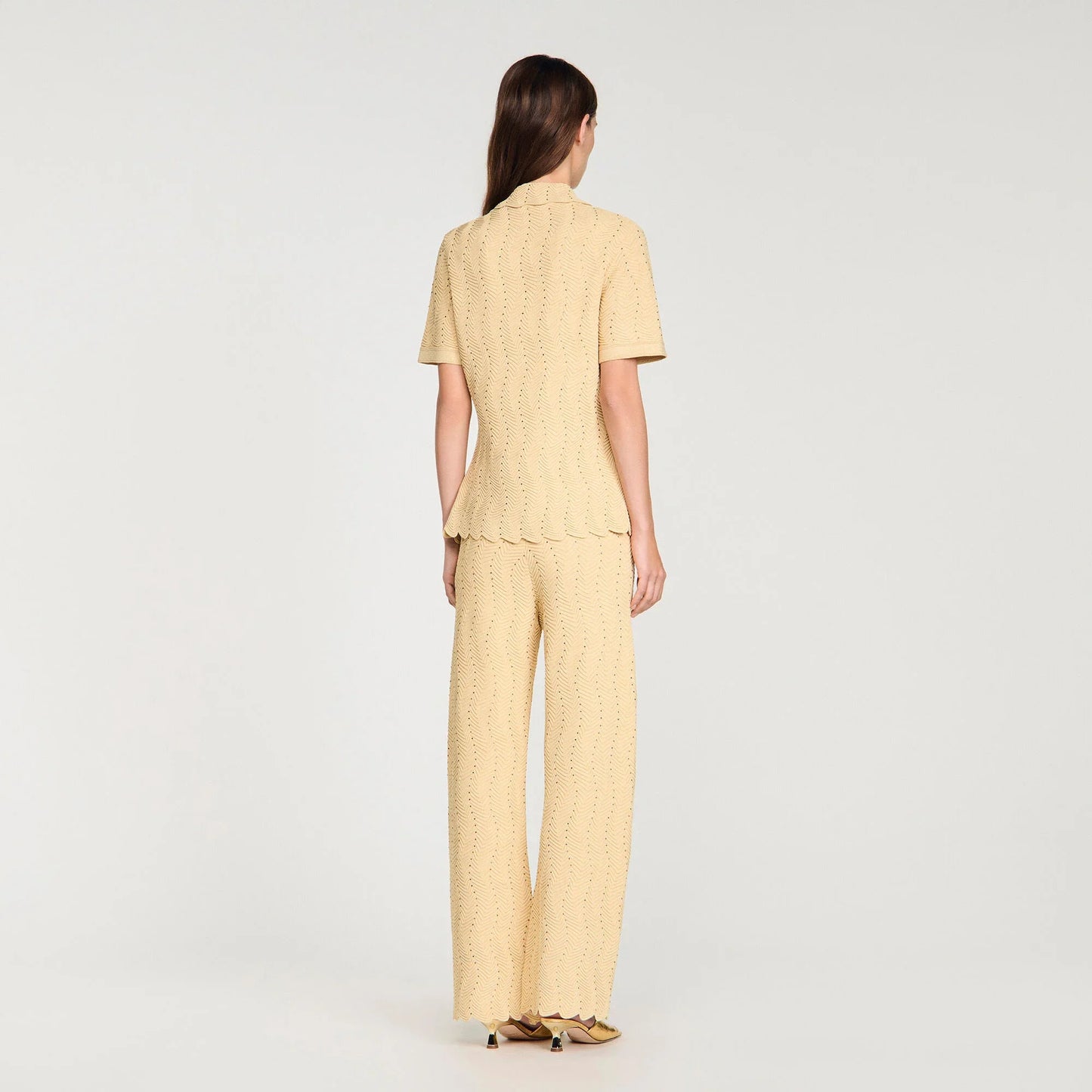 Lola Strass Cardigan Gold