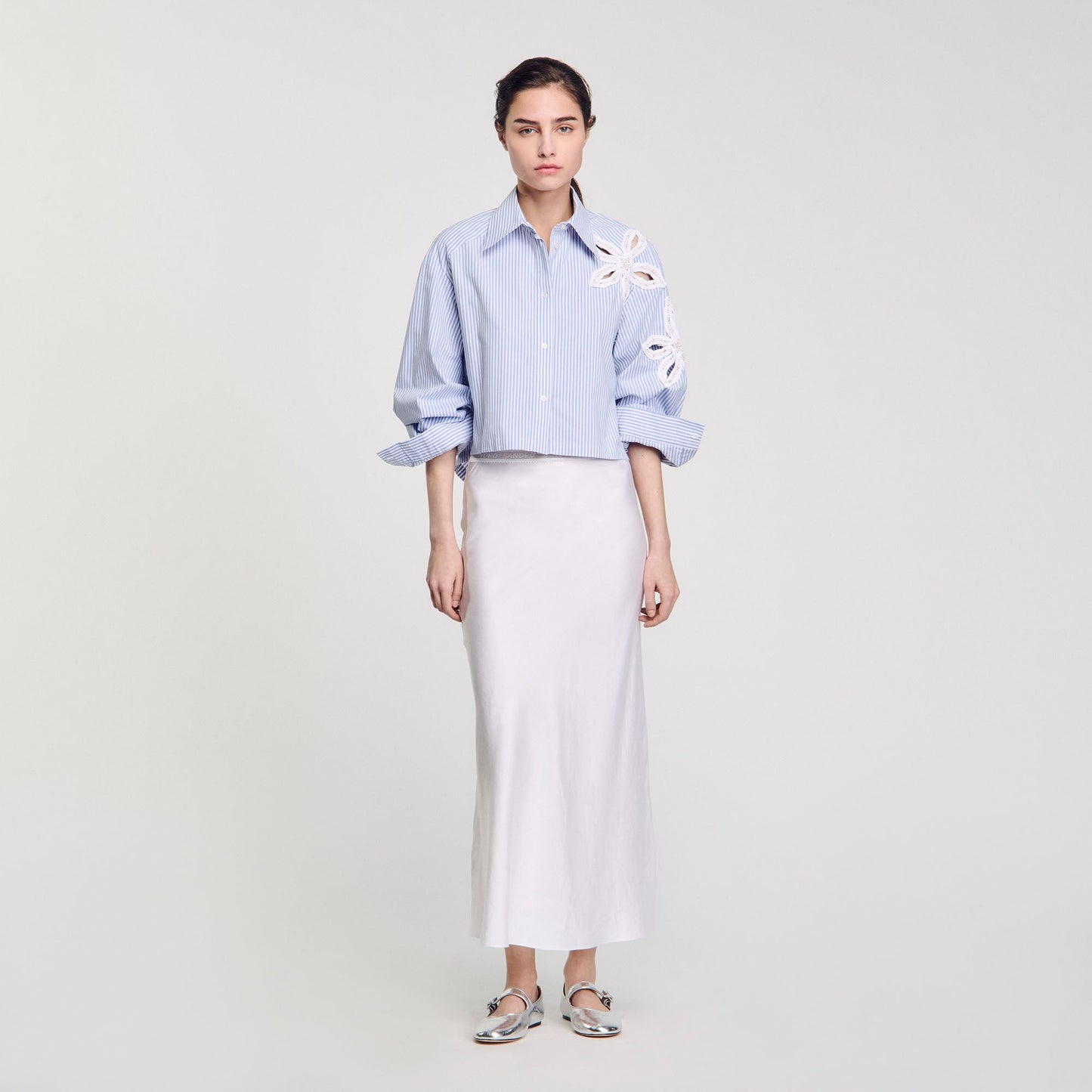 Tiare Striped Shirt Sky Blue