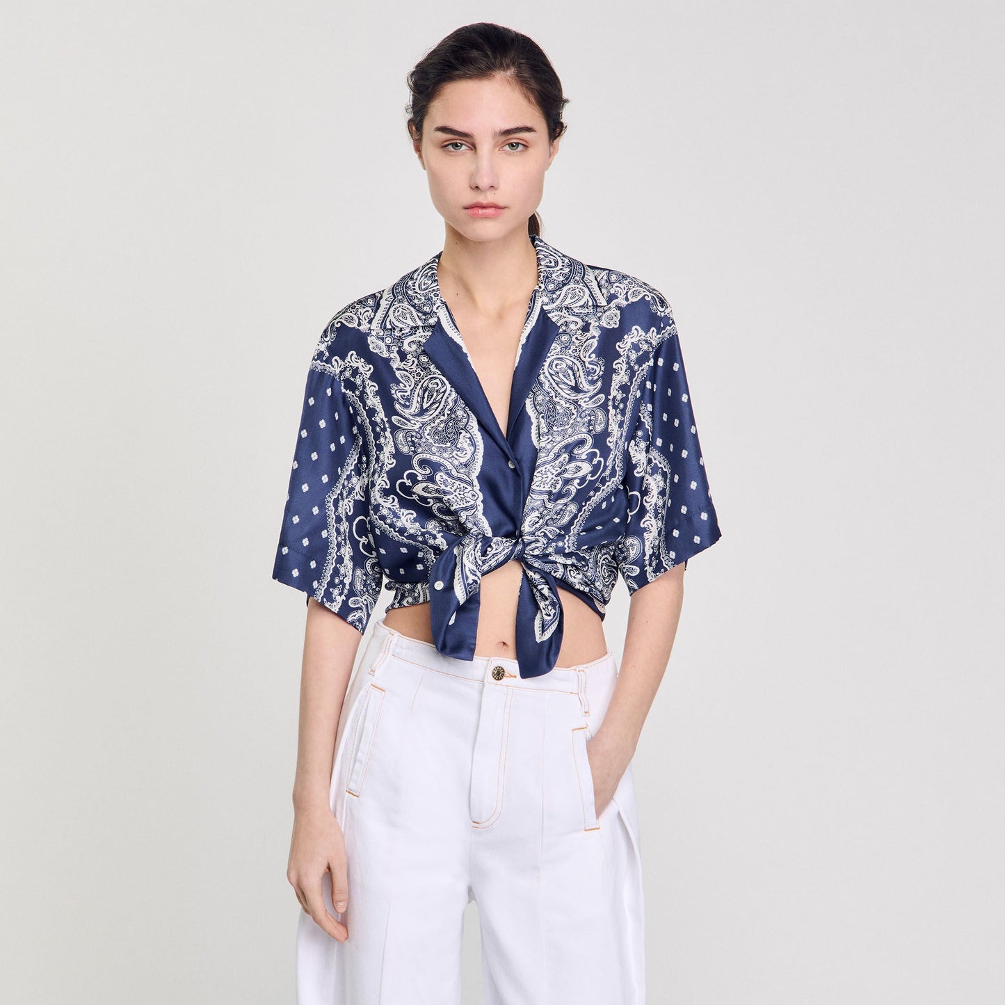 Orla Bandana Print Shirt Blu / White