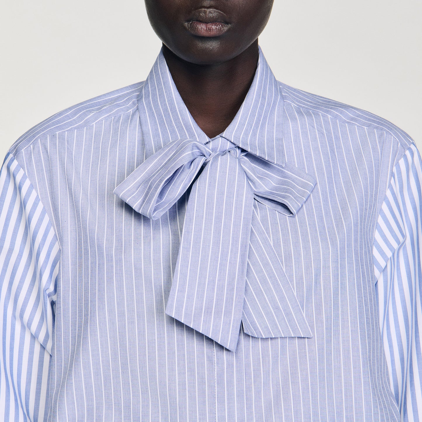 Isilys Striped tie shirt Blu / White