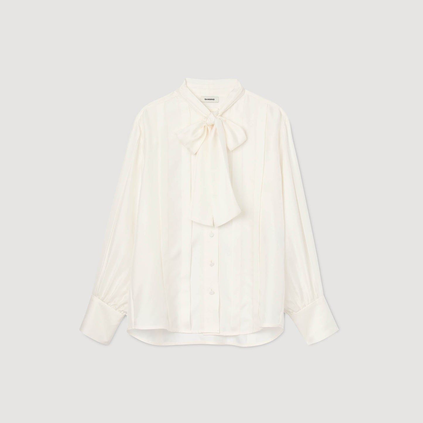 Ambra Silk Lavallière Shirt Ecru