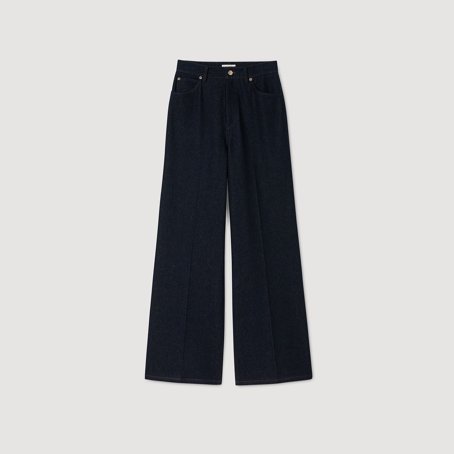 Raph Wide-Leg Raw Jeans Blue Jean