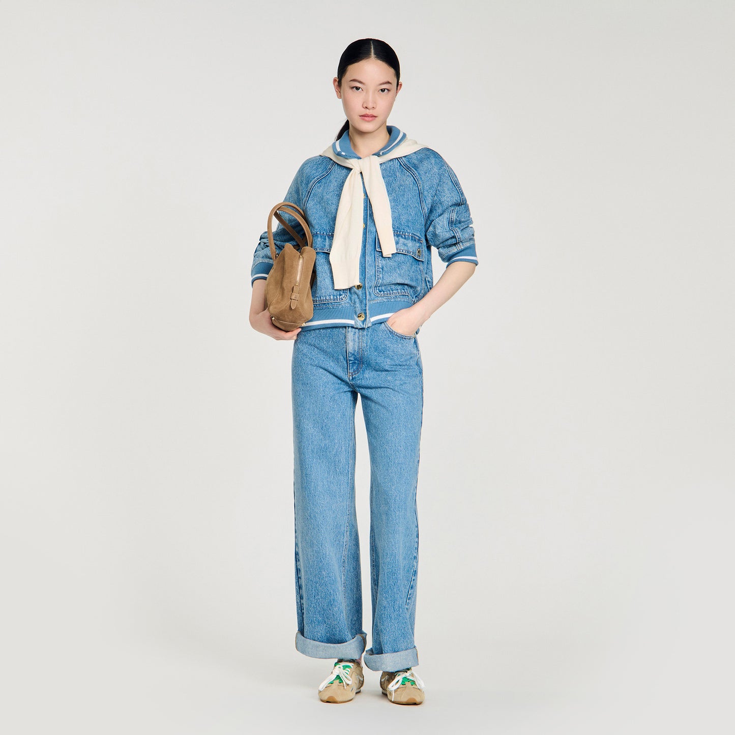 Samuel Faded Wide Straight-Leg Jeans Blue Jean