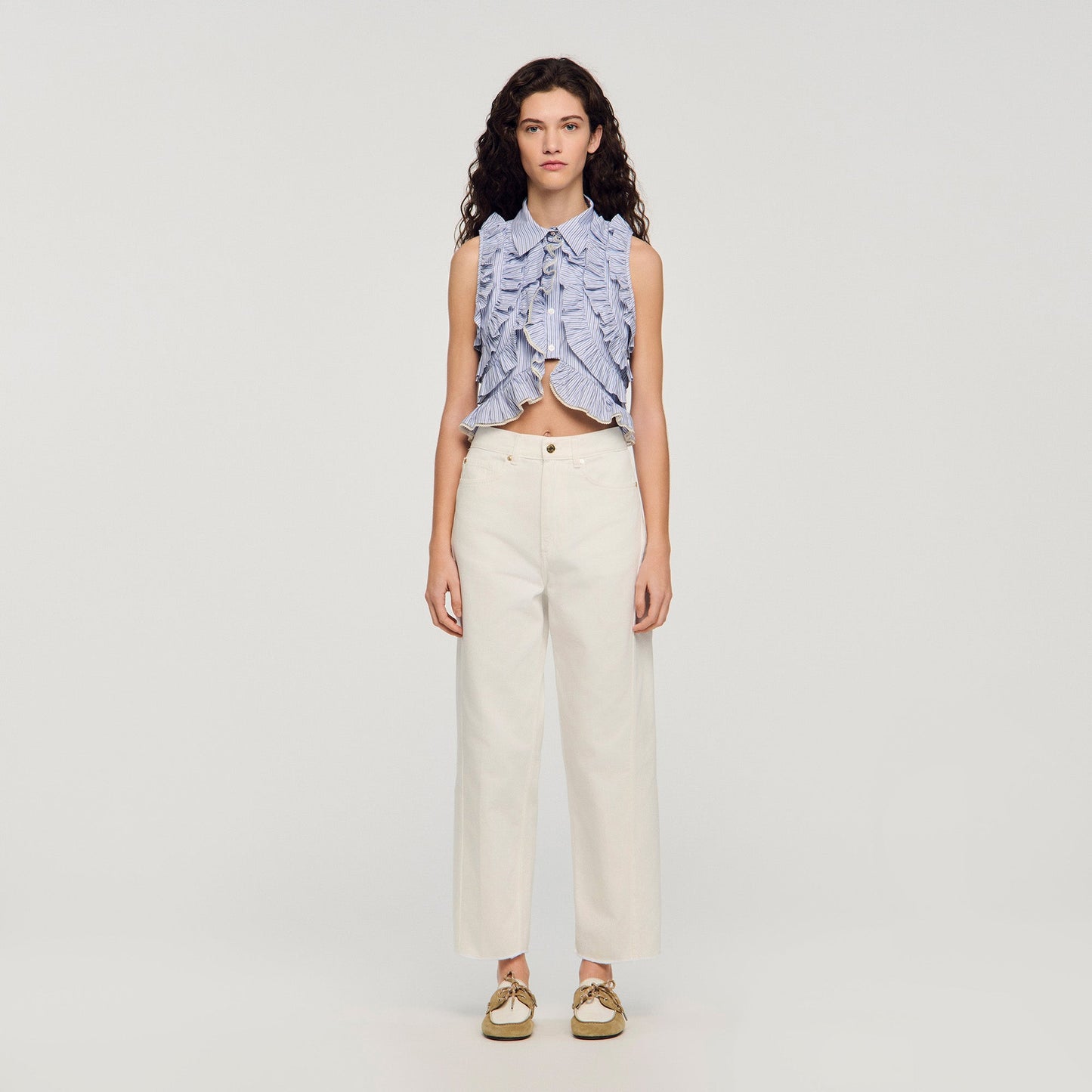 Ethan Barrel Jeans White