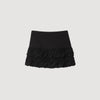 Zeline Short Ruffled Skirt Black