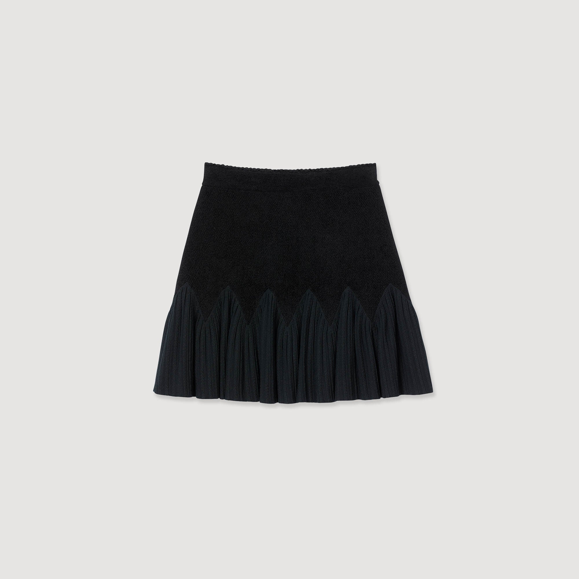 Orea Short Two-Tone Skirt Black