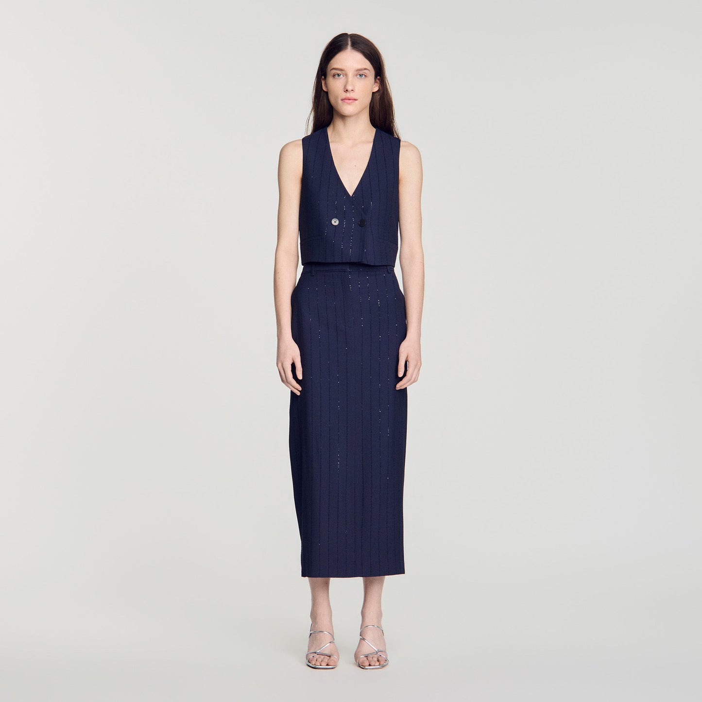 Varenne Knit Skirt Dark Navy