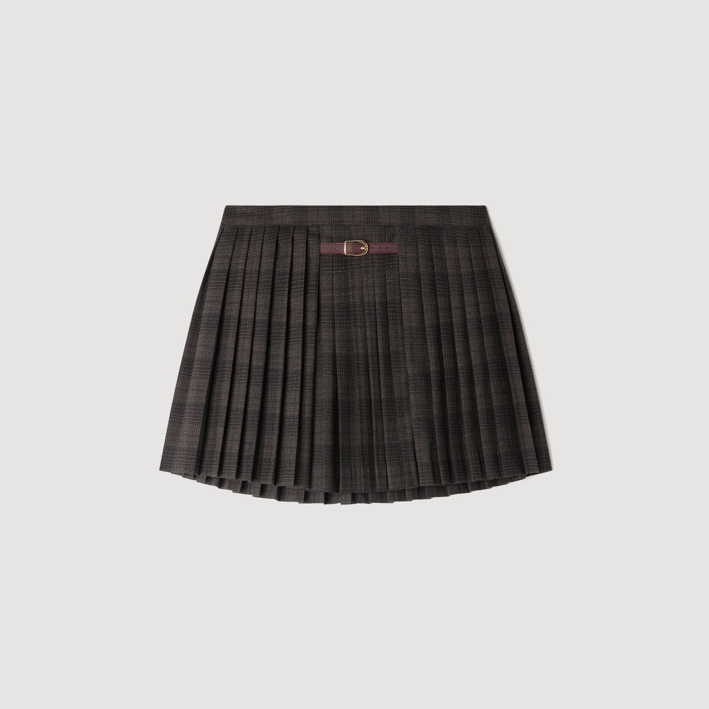 Kayla Checked pleated skirt Dark Grey