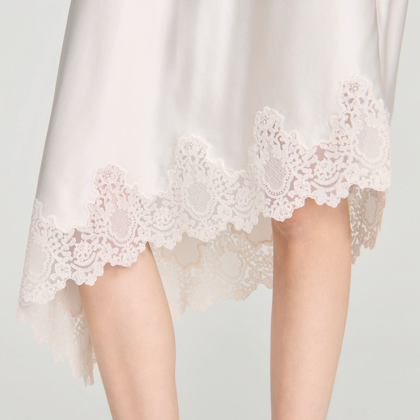 Plume Knit Skirt Ecru