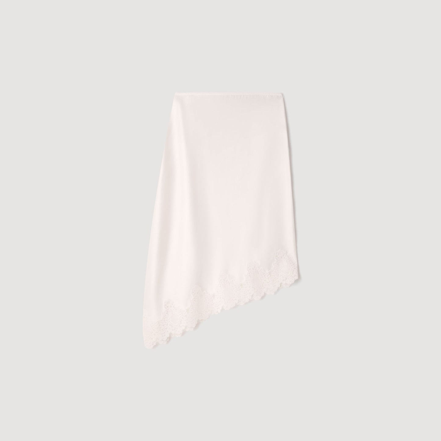 Plume Knit Skirt Ecru