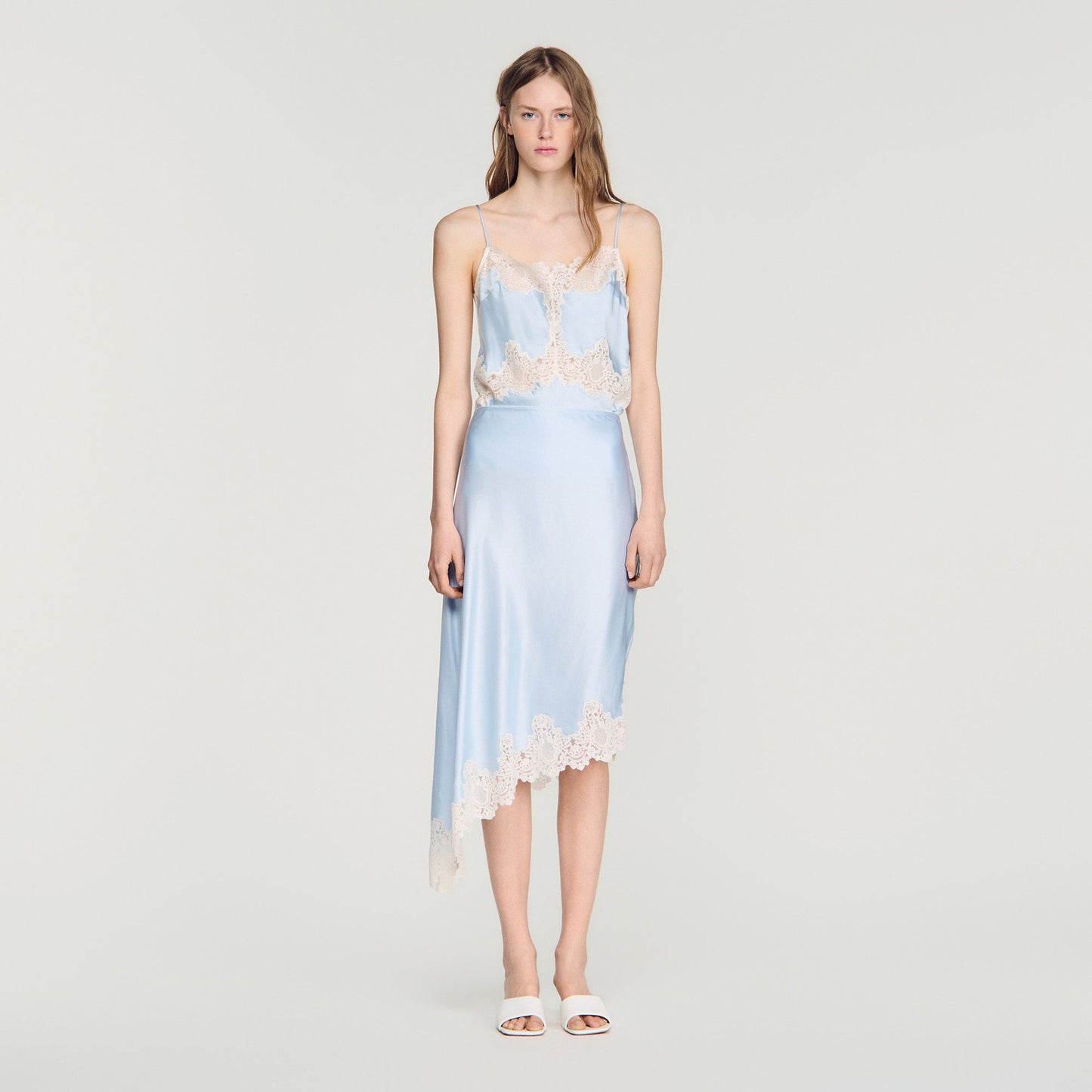 Plume Printed Skirt Blue / Ecru