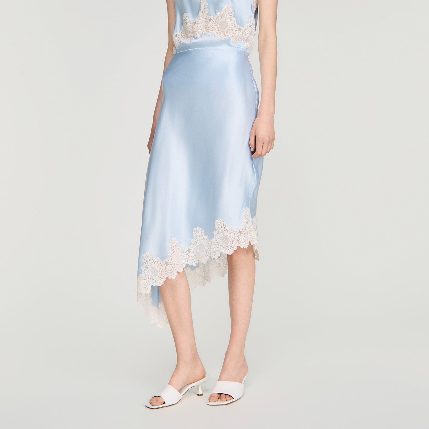Plume Printed Skirt Blue / Ecru