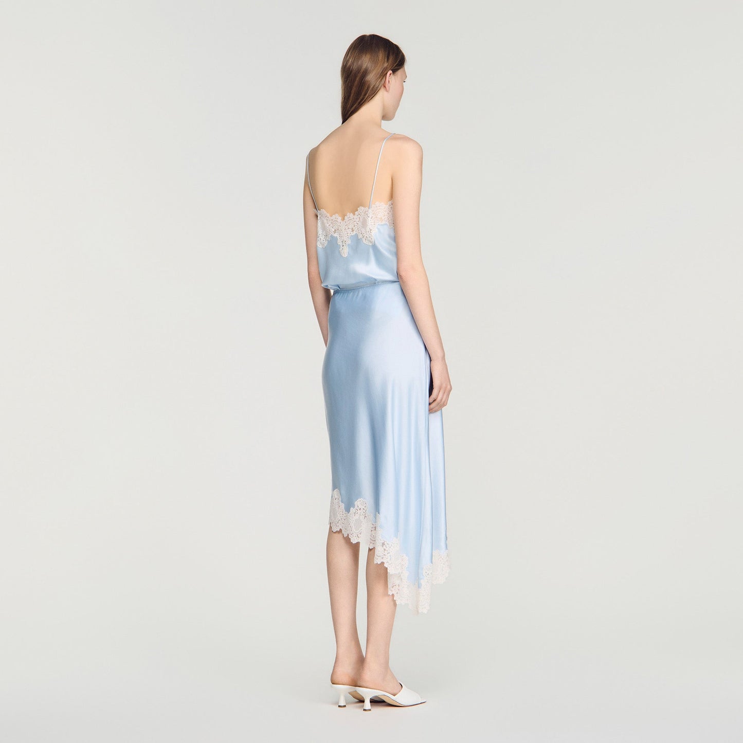 Plume Printed Skirt Blue / Ecru