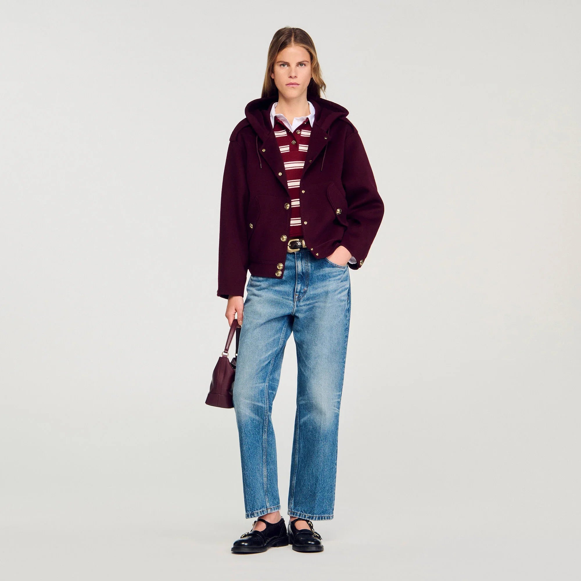 Marjane Double-Faced Wool Coat Bordeaux