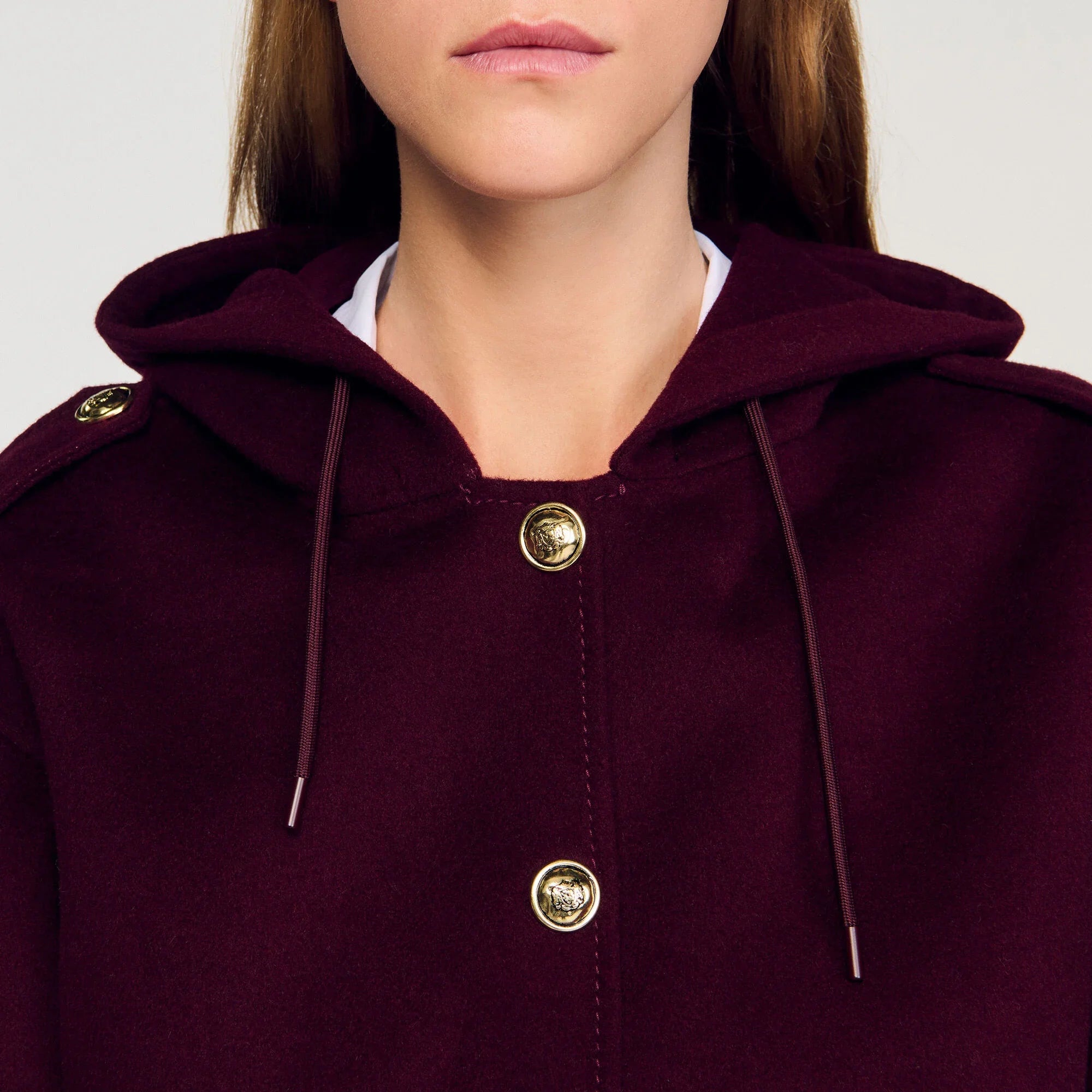 Marjane Double-Faced Wool Coat Bordeaux