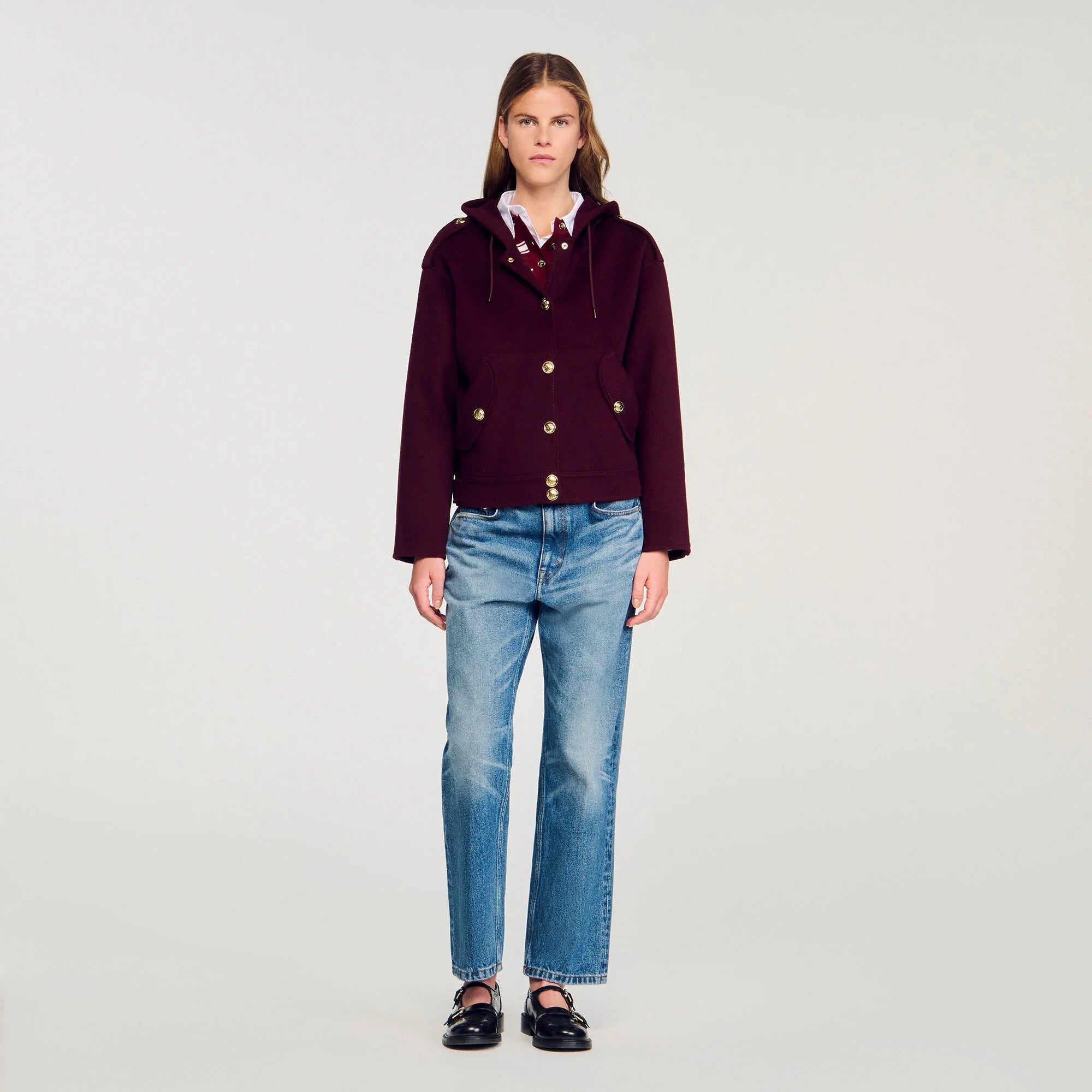 Marjane Double-Faced Wool Coat Bordeaux