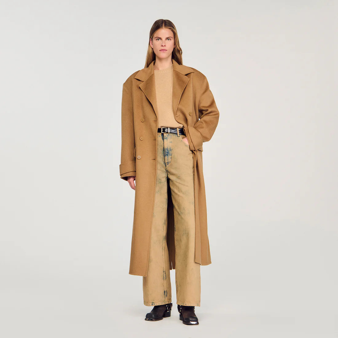 Uma Oversized Wool Coat Camel