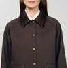 Trianon Gabardine Coat Brown