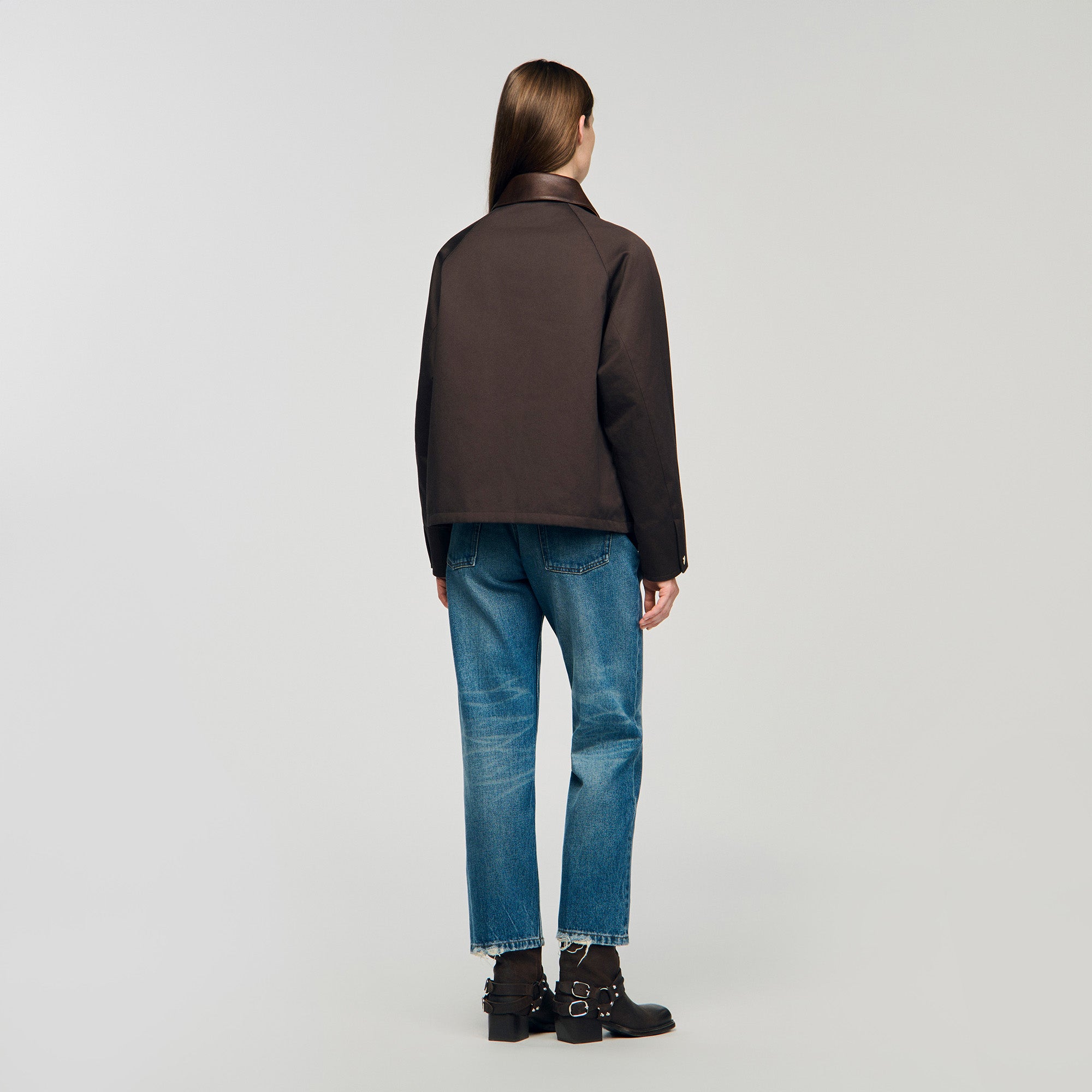 Trianon Gabardine Coat Brown