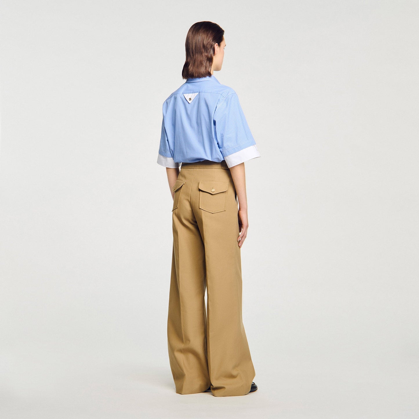 Berny Cotton Suit Trousers Beige