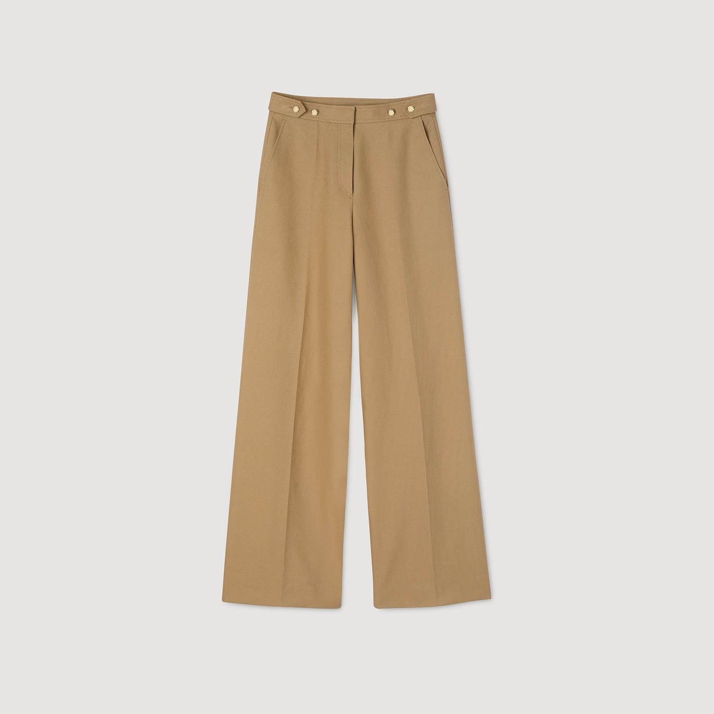 Berny Cotton Suit Trousers Beige