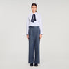 Naelo Striped Trousers Blue