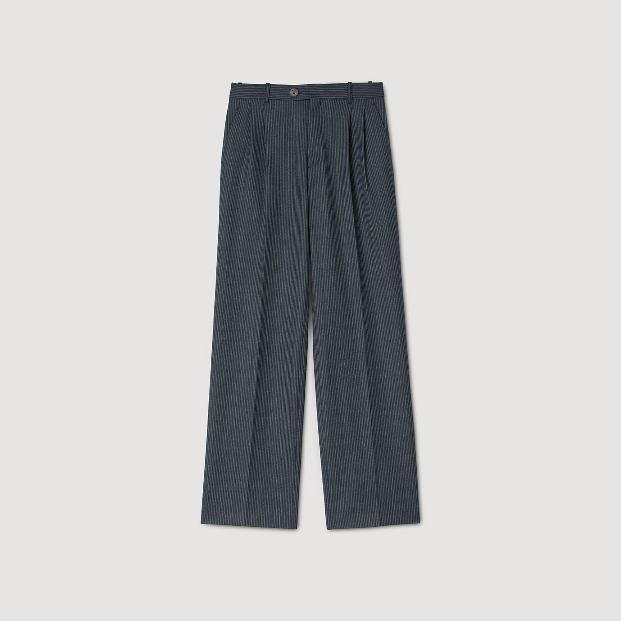 Naelo Striped Trousers Blue