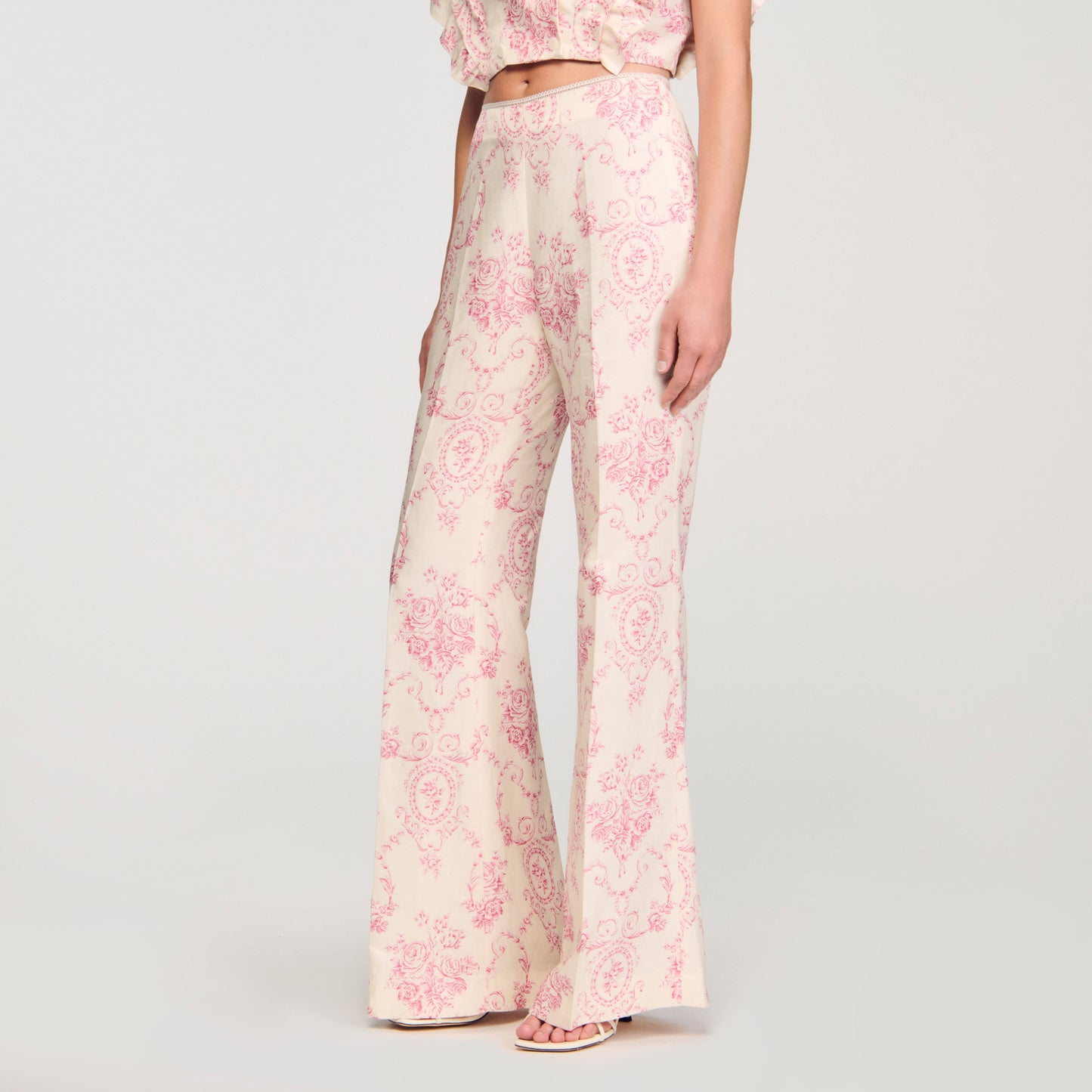 Darwin Floral Trousers Pink / Ecru