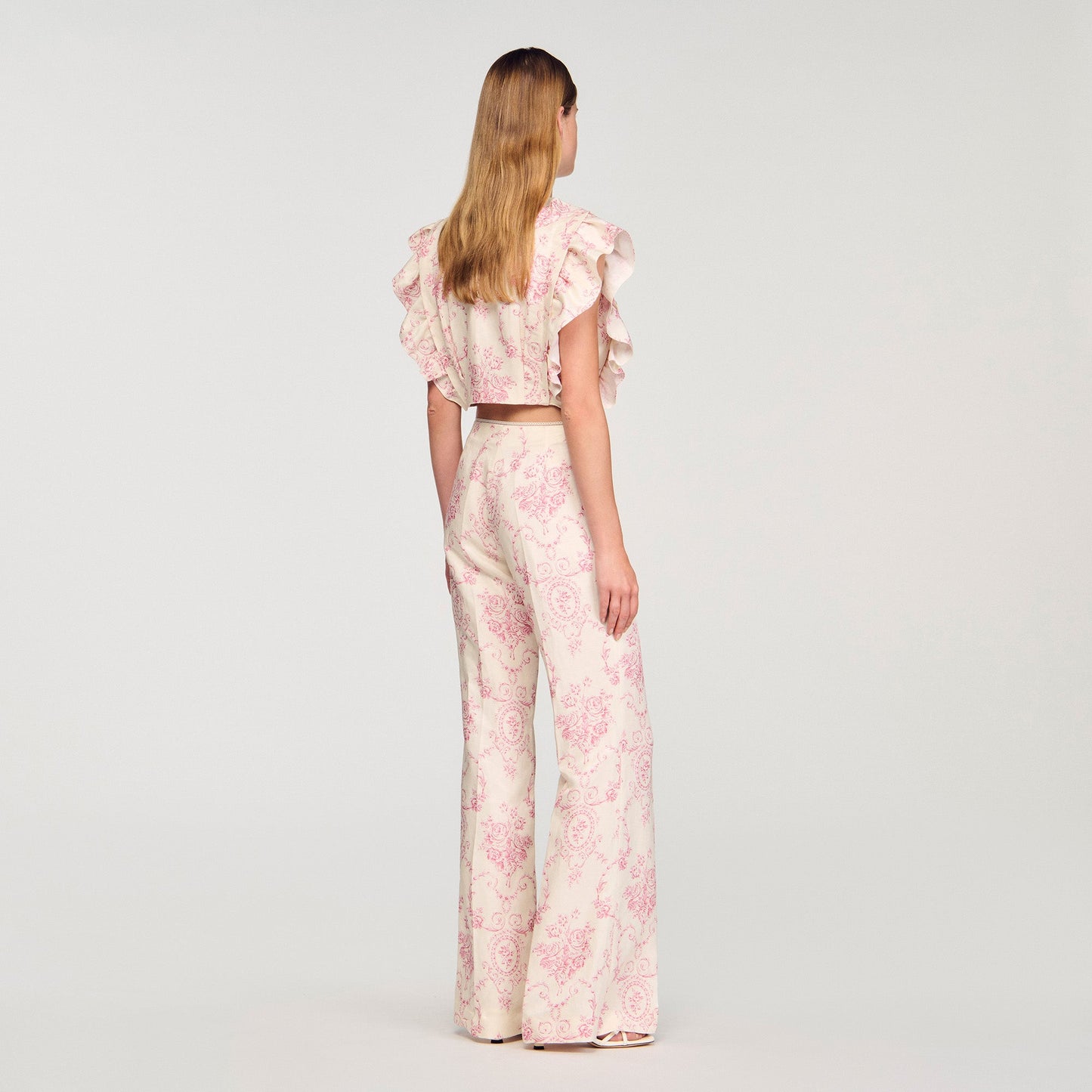 Darwin Floral Trousers Pink / Ecru