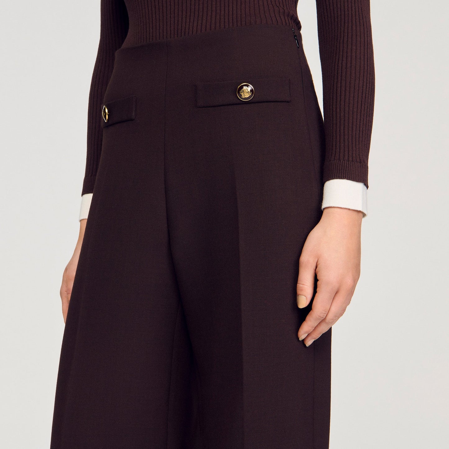 Stephen Flared Trousers Brown