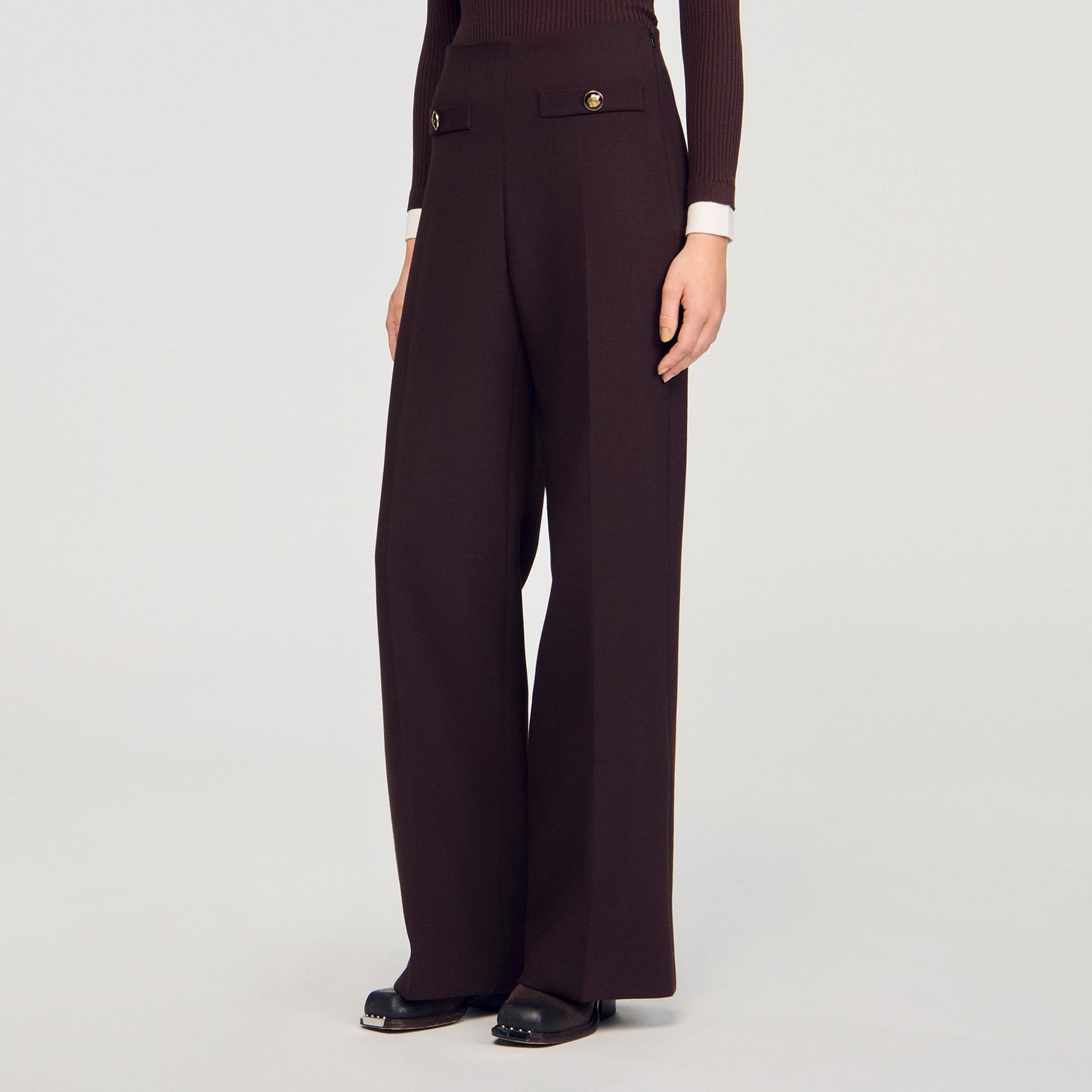 Stephen Flared Trousers Brown