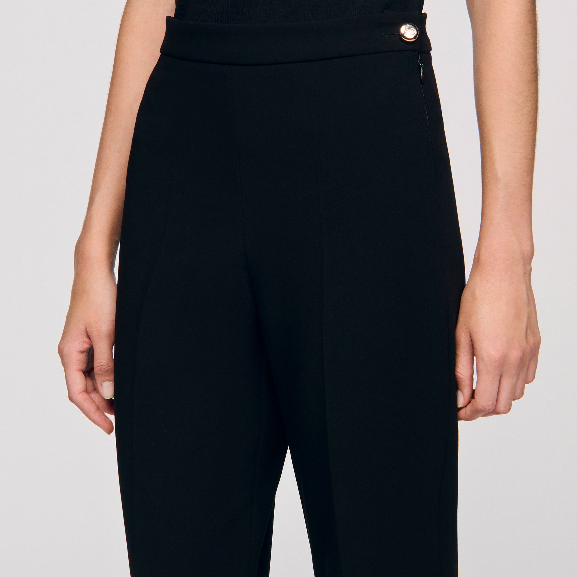 Amory Straight-Leg Trousers Black