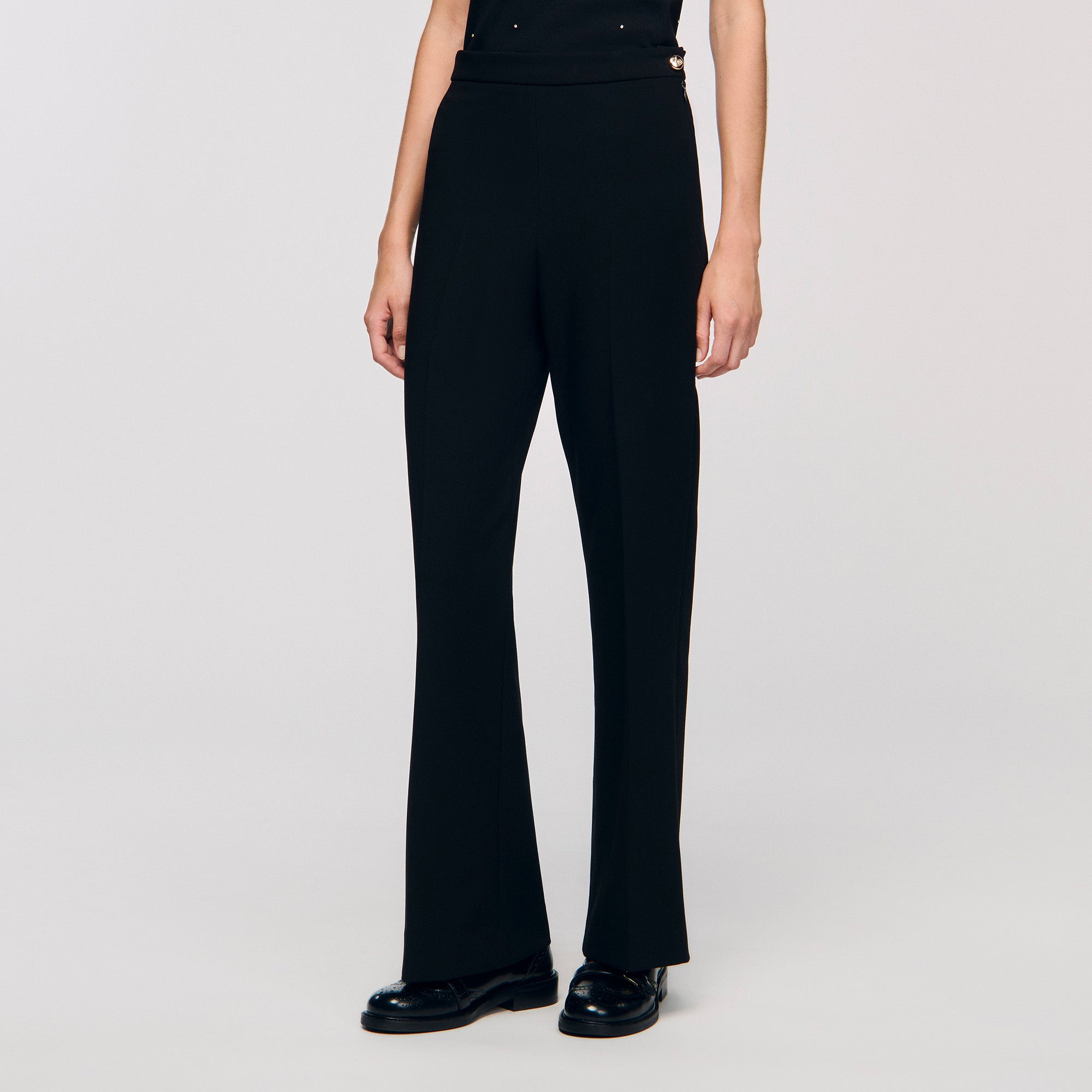 Amory Straight-Leg Trousers Black